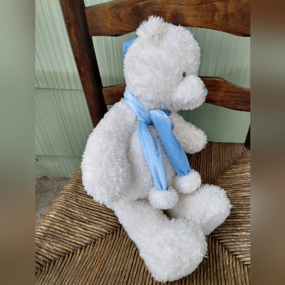 ÷Baby Gund Polar Bear White Bear, Personalized My First Christmas Baby Gift - Picture 3 of 12